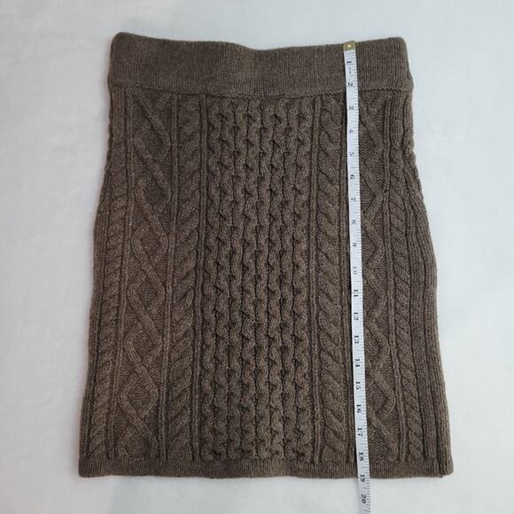 Axel Arigato NWT Cable Knit Mini Wool Skirt Size XS  Brown Preppy Academia - Picture 4 of 9